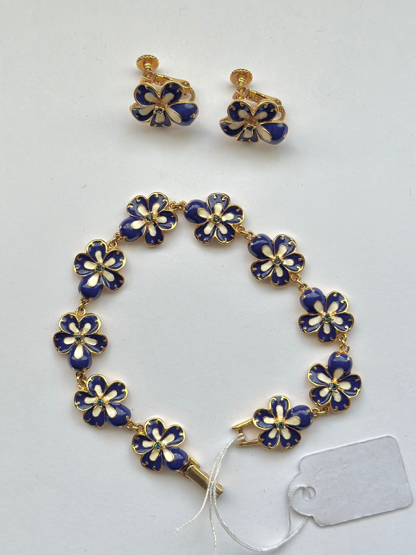 Collectible Flower Bracelet and Earrings