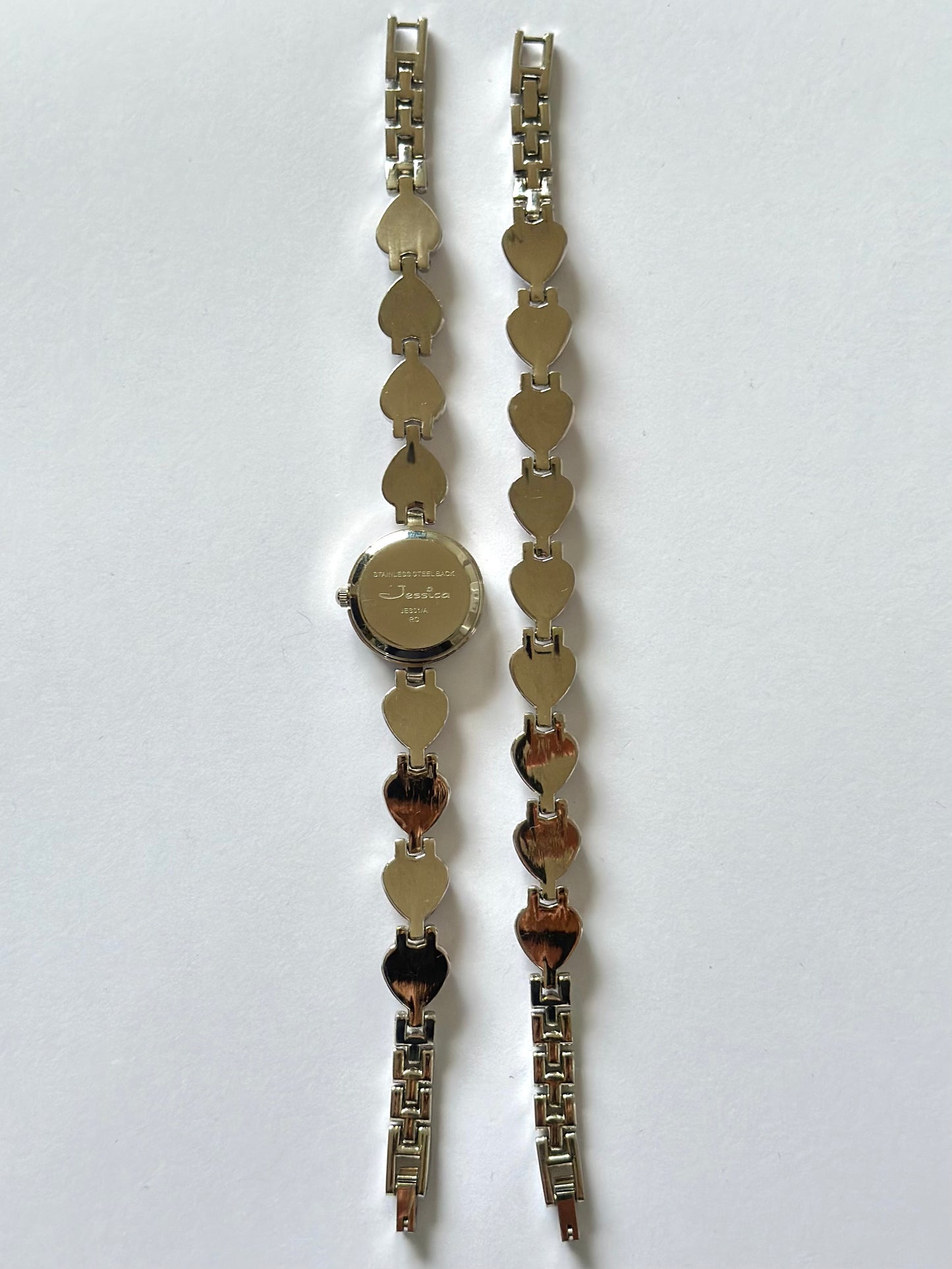 Silver Pink Hearts Watch & Bracelet