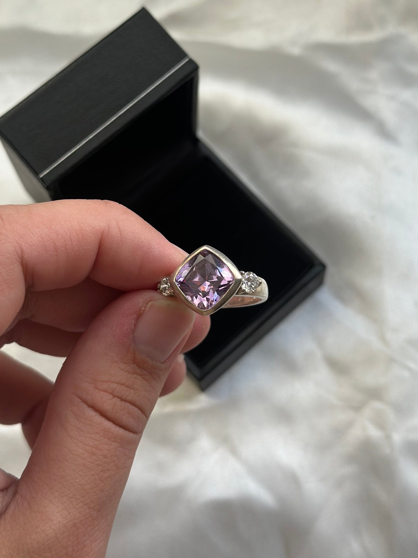 Sterling Silver Purple Stone Ring