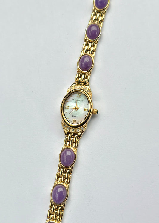 Amethyst Gold Watch
