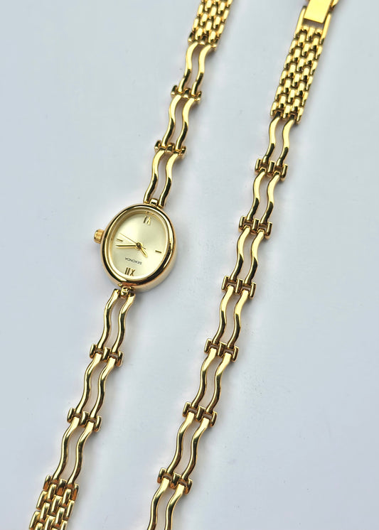 Gold Watch and Bracelet