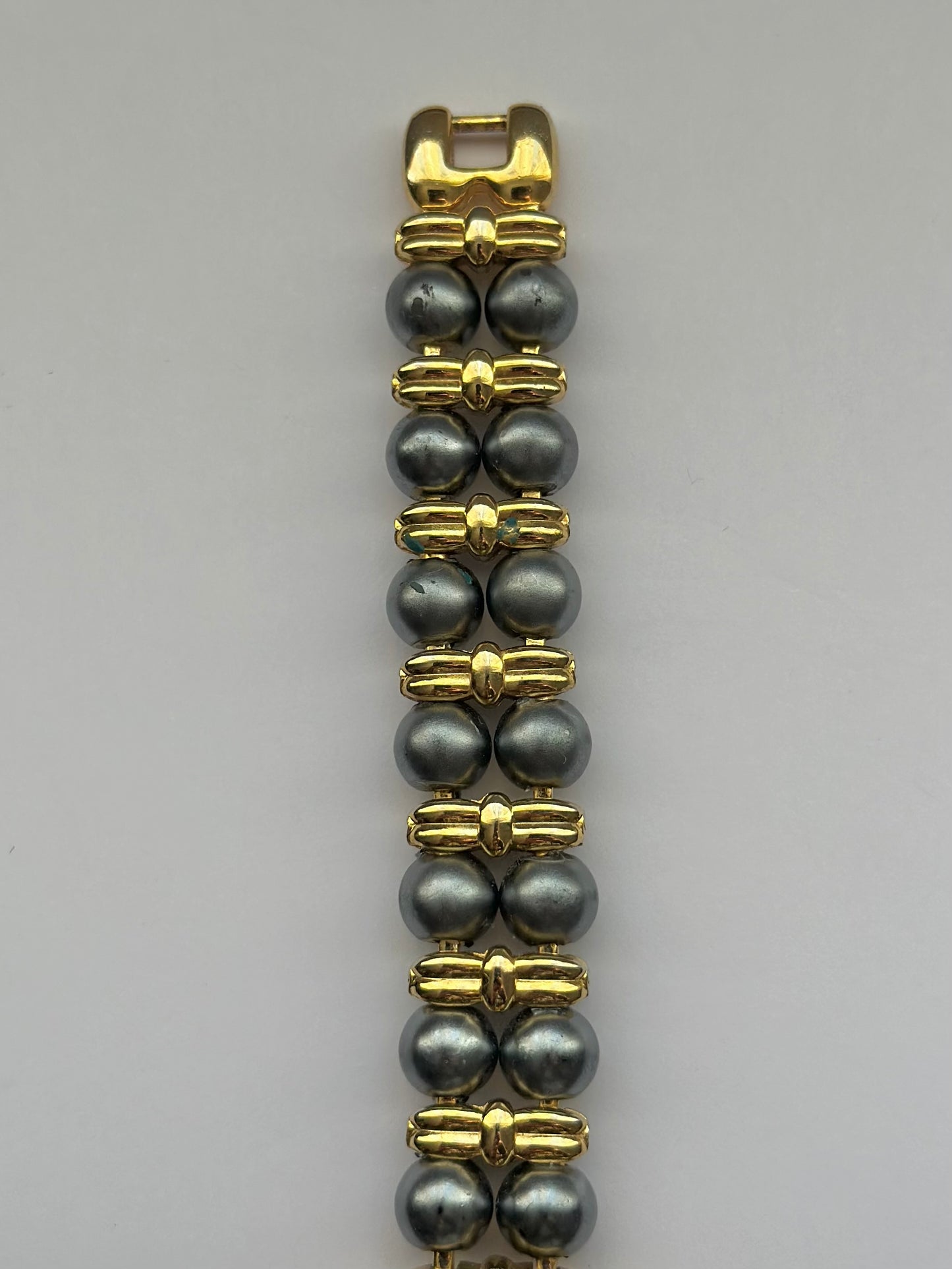 Black Faux Pearl Watch