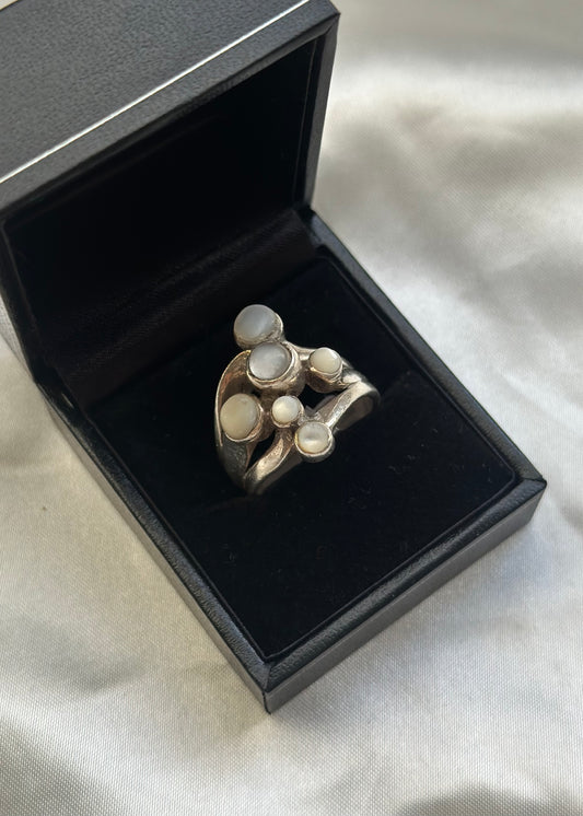 Sterling Silver Chunky Moonstone Ring