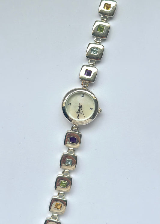 Sterling Silver Gemstone Watch