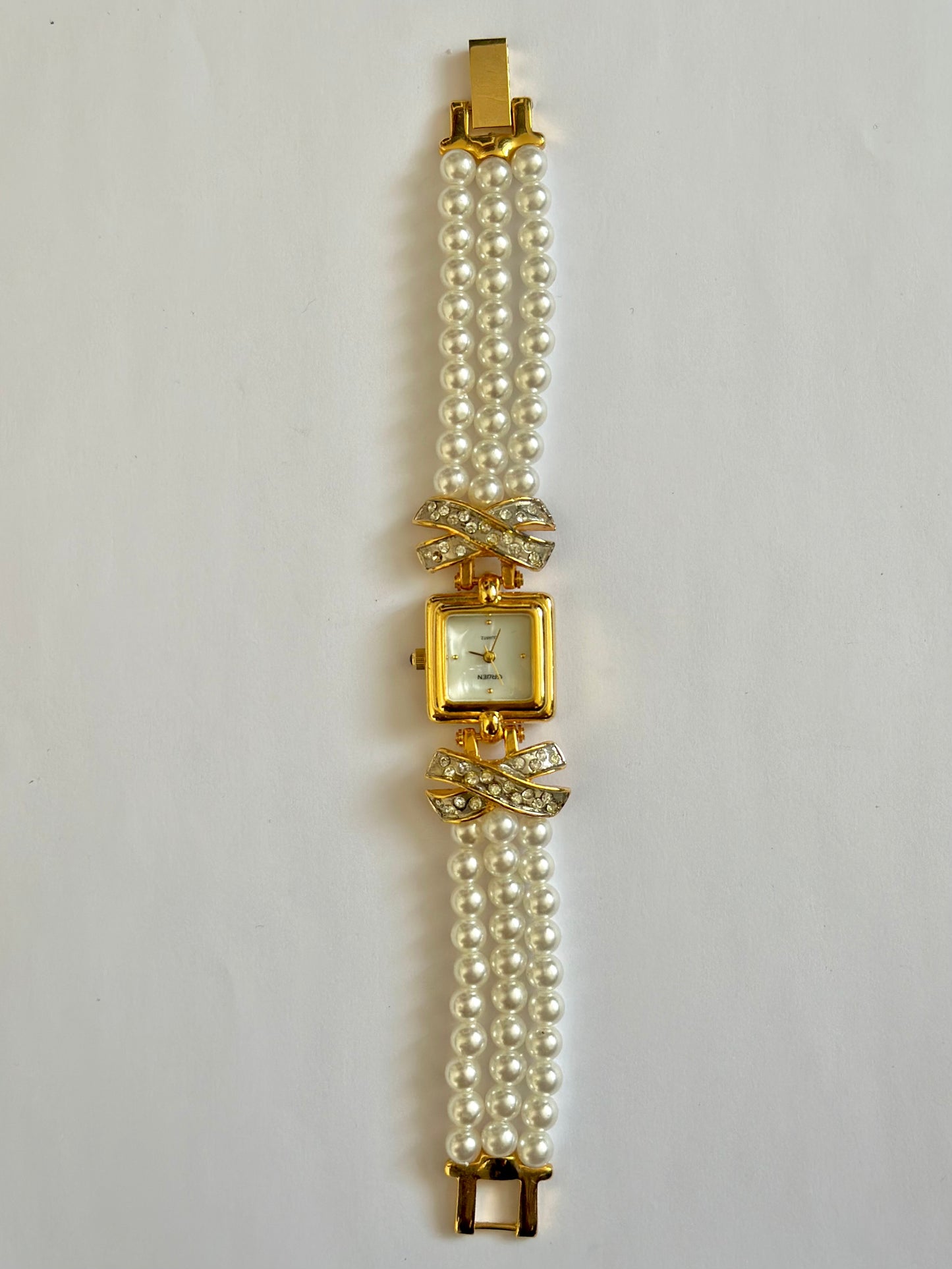 Faux Pearl Watch