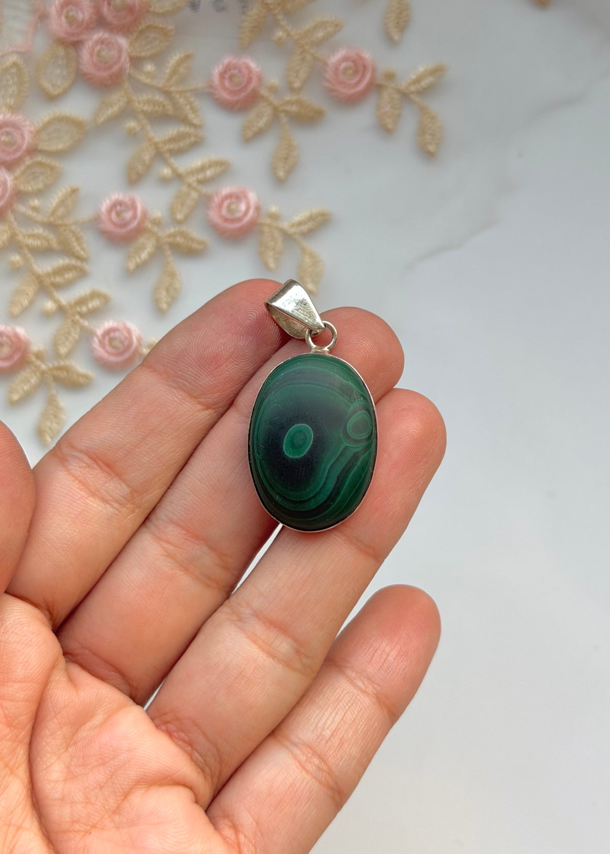 Malachite Sterling Pendant