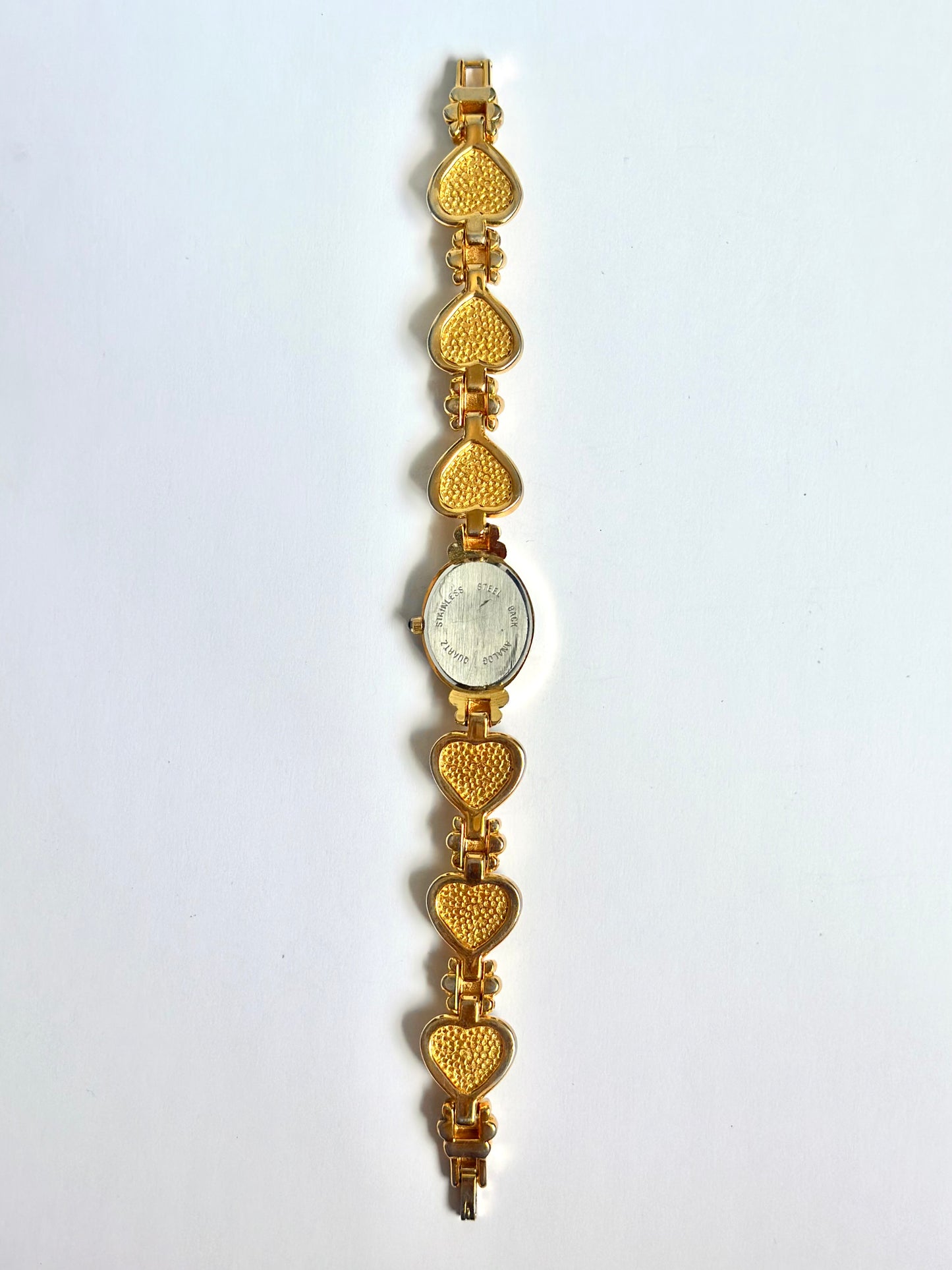 Gold Multi Colour Heart Watch