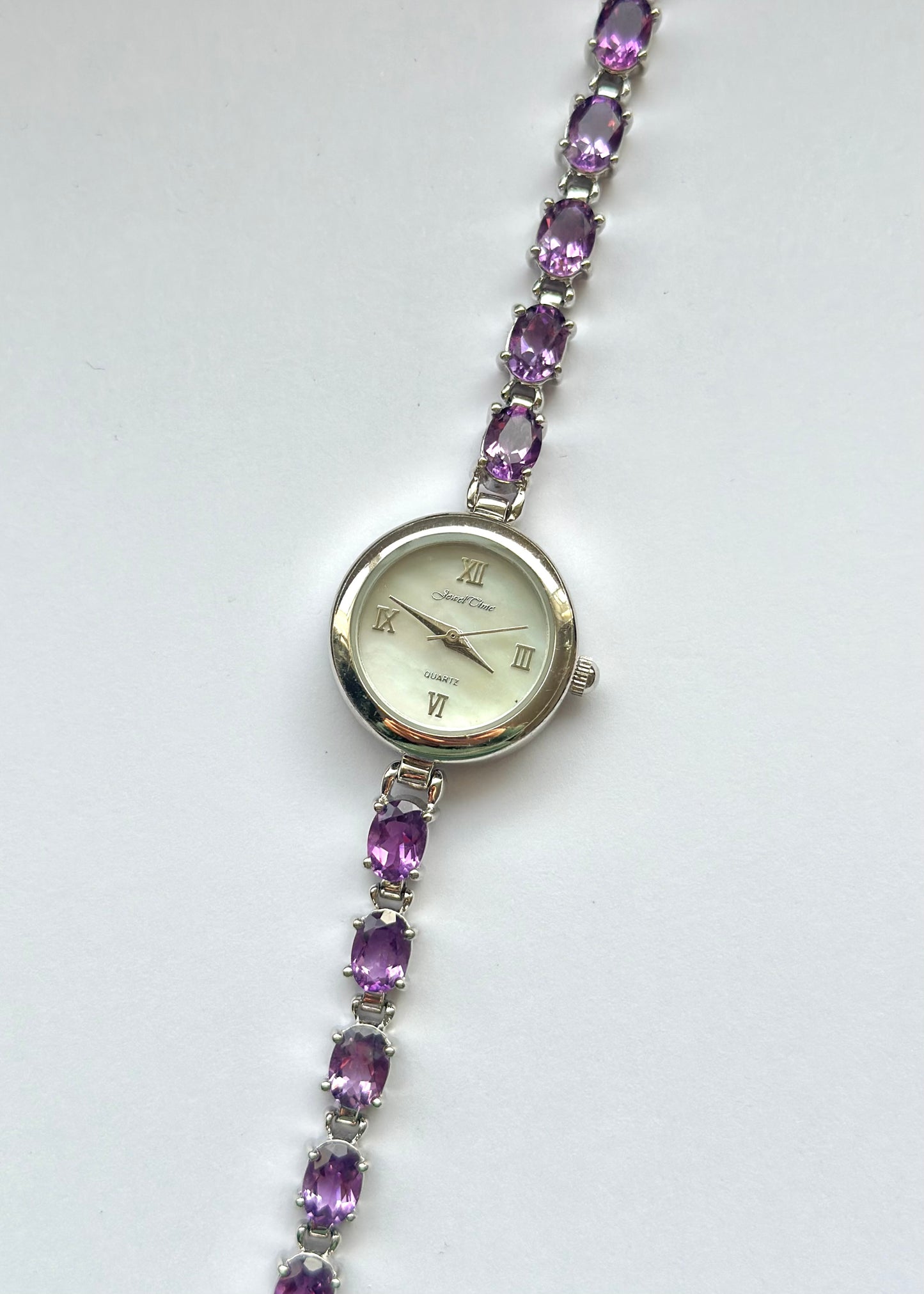 925 Silver Amethyst Watch