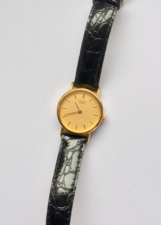 Leather Gold Watch