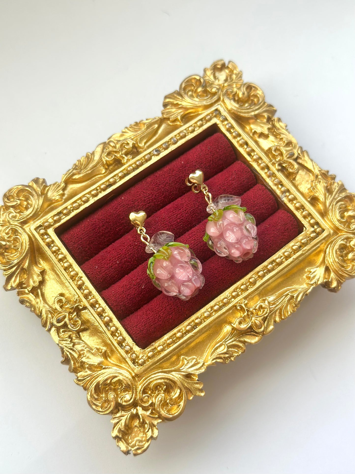 Berry Heart Earrings