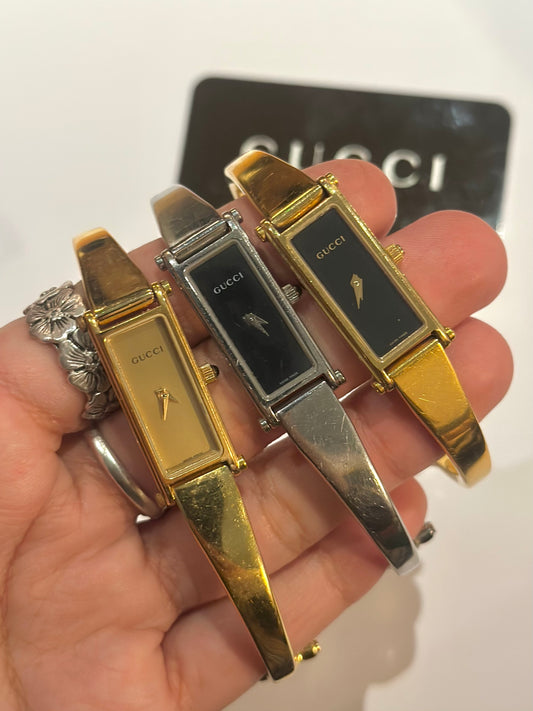 Gucci Bangle Silver Watch