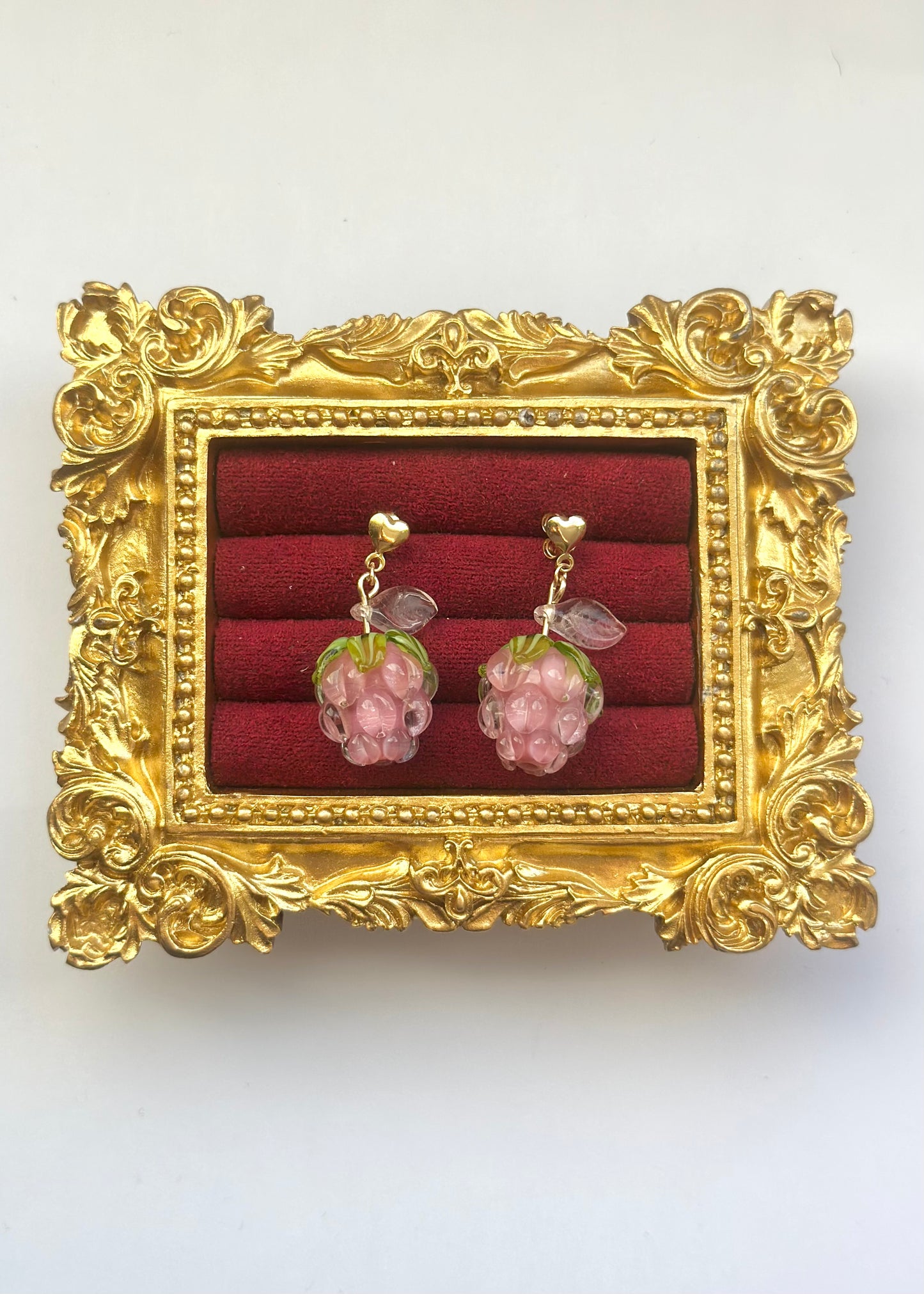 Berry Heart Earrings