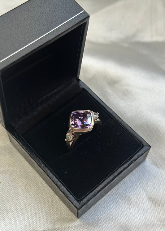 Sterling Silver Purple Stone Ring