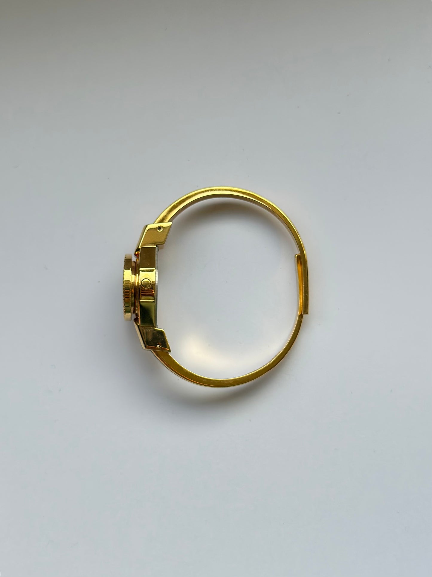 Gold Enamel Flower Peakaboo Watch