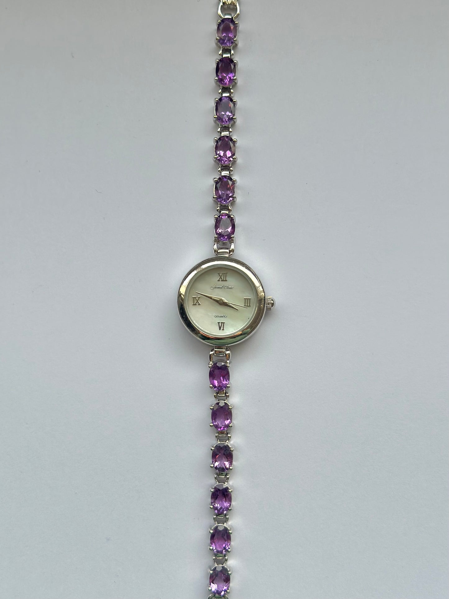 925 Silver Amethyst Watch