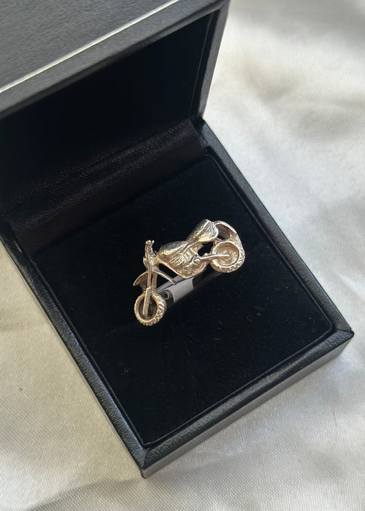 Sterling Silver Motorbike Ring
