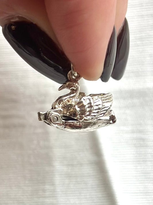 Sterling Silver Swan Ballerina Necklace