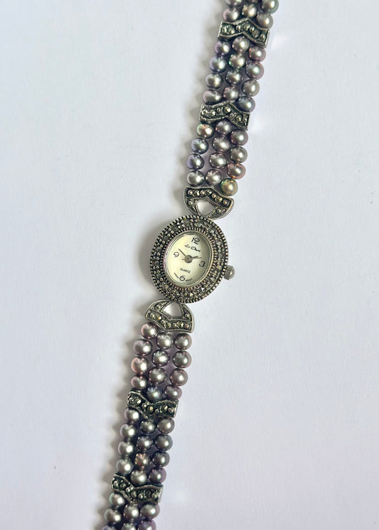 Real Pearls Silver Watch