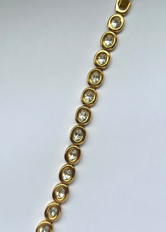 Gold Swarovski Crystal Bracelet