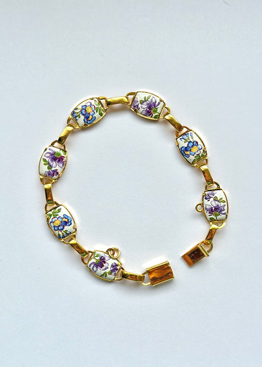 Floral Enamel Bracelet