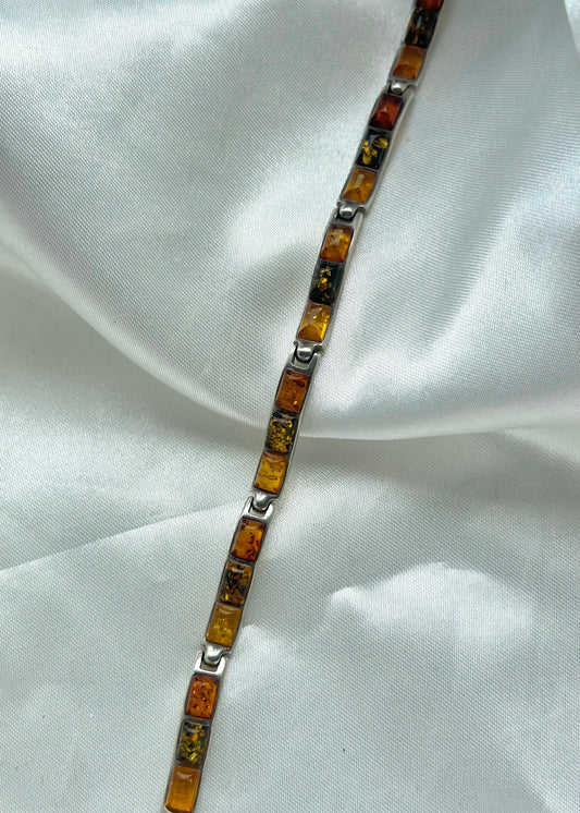 Sterling Silver Amber Bracelet