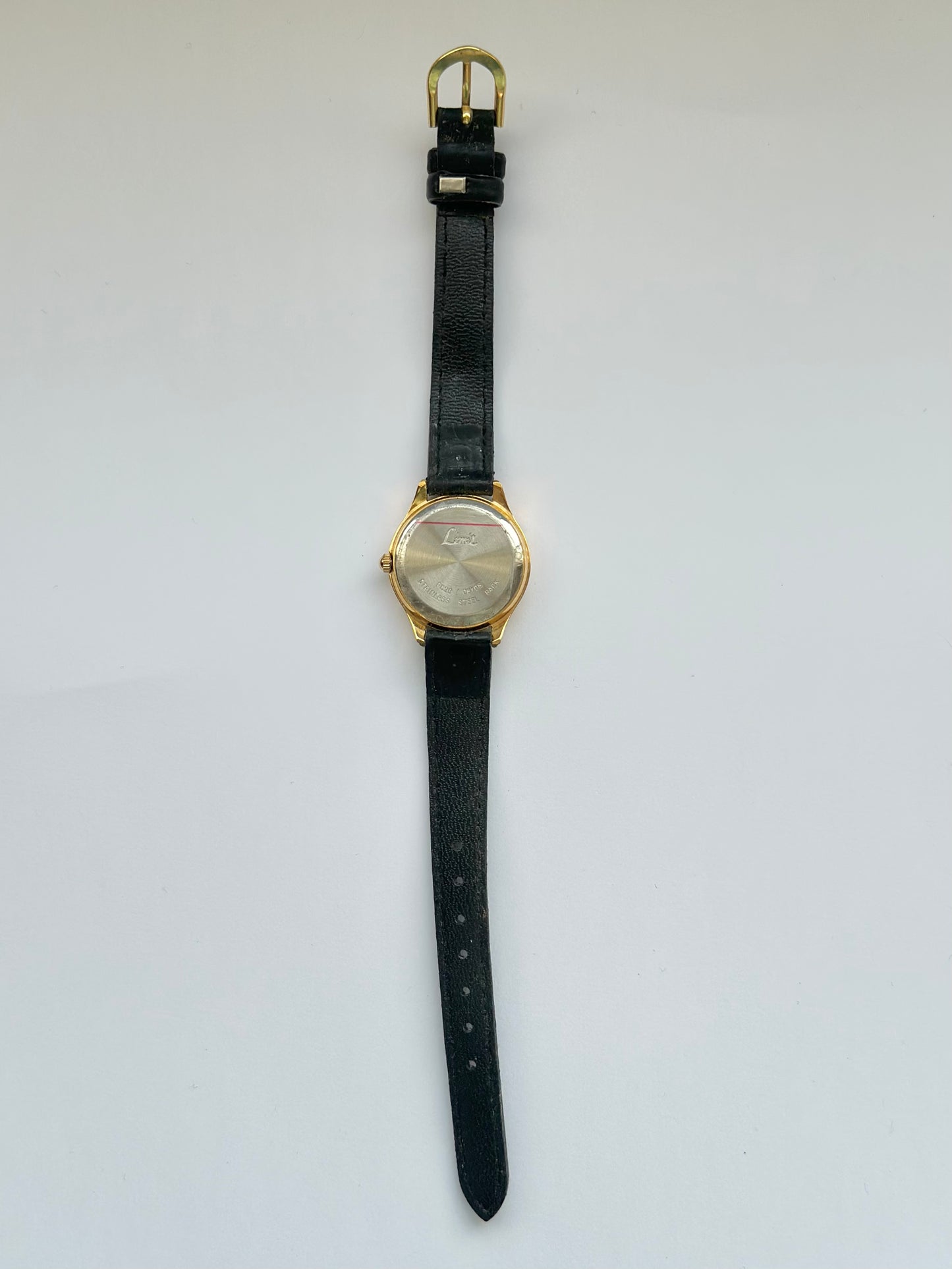 Black Leather Strap Watch