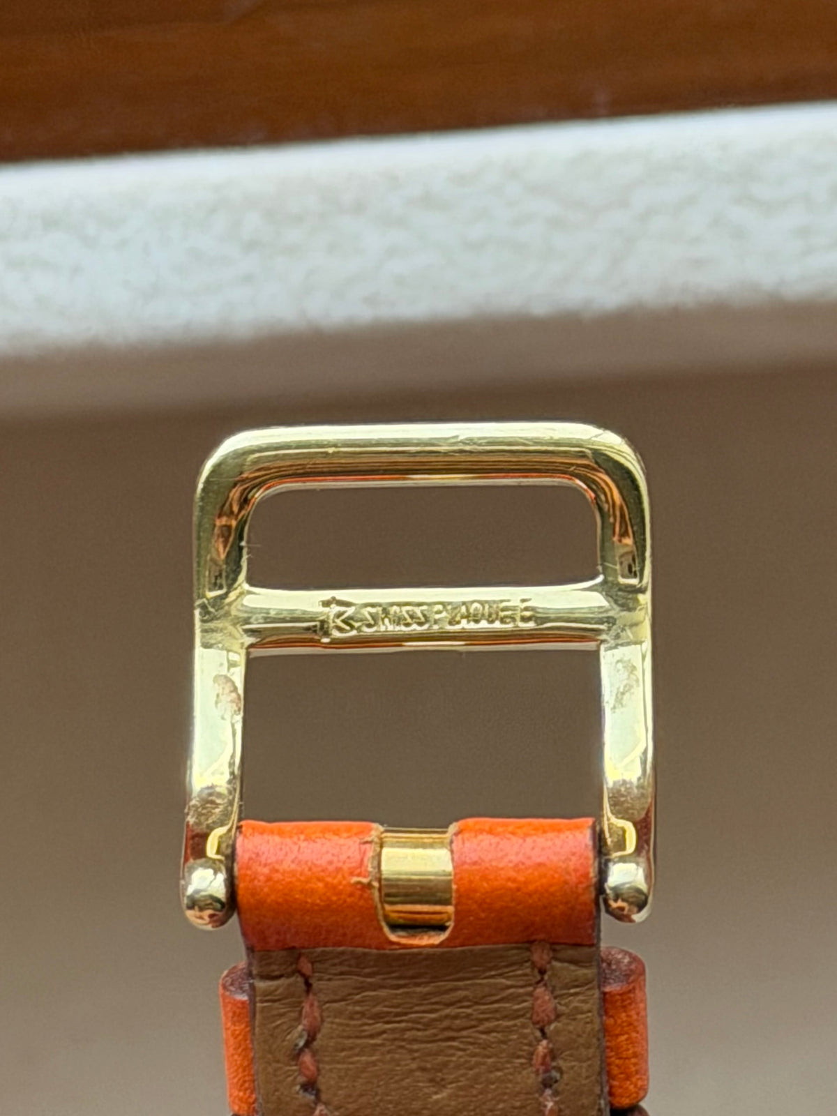 Authentic Hermes Leather Locket Watch