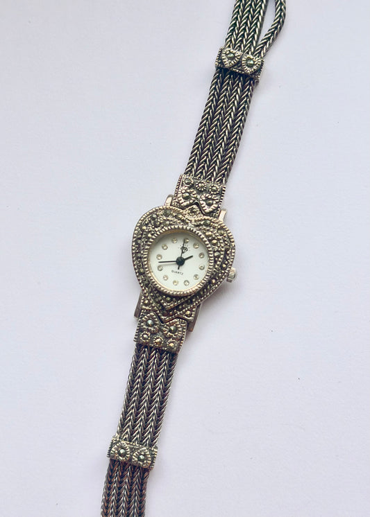 Sterling Silver Heart Watch