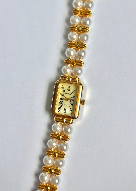 Faux Pearl Watch