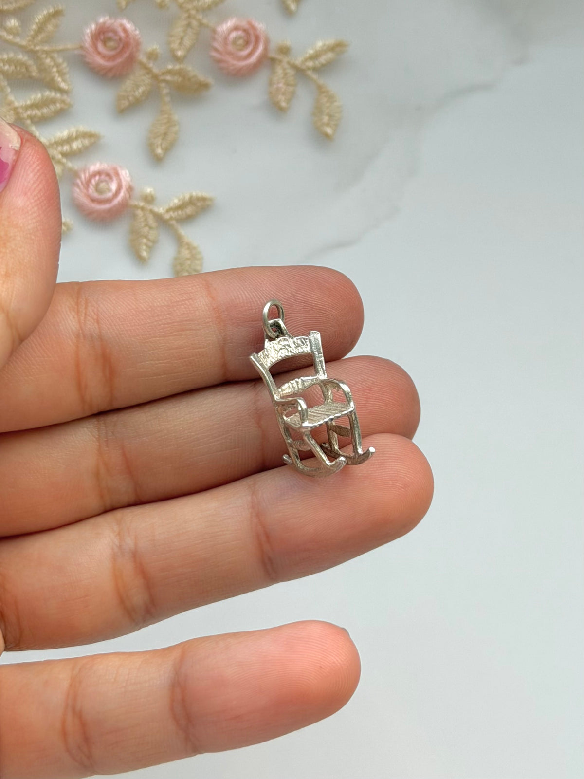 Rocking Chair Sterling Silver Charm