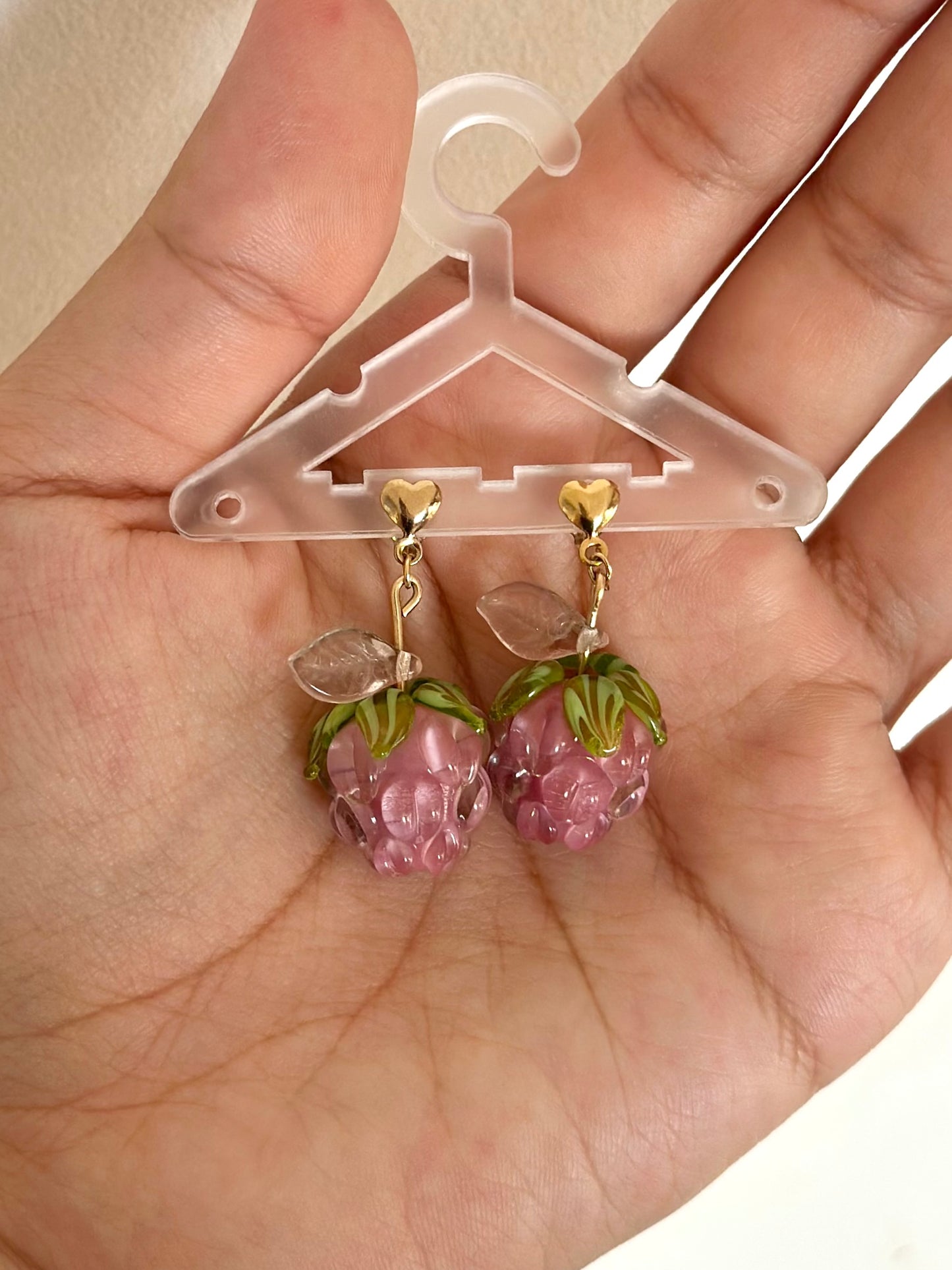 Berry Heart Earrings