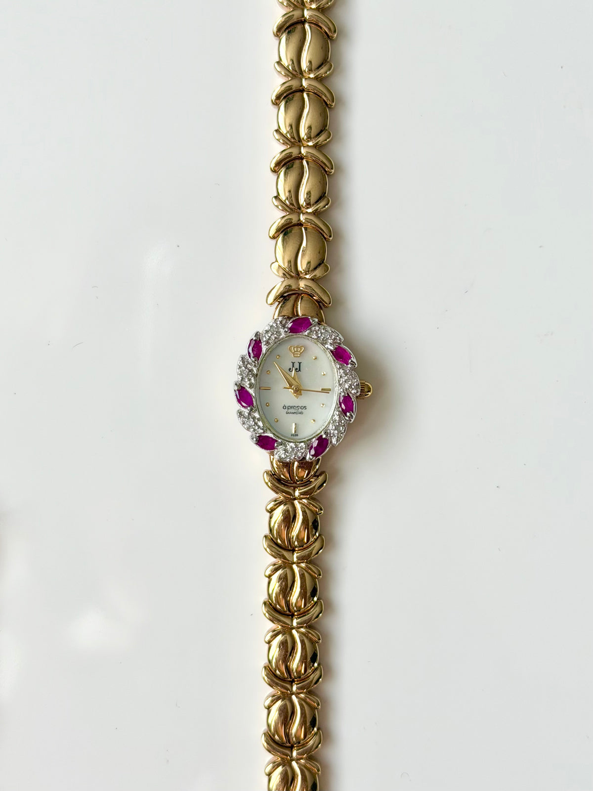 Genuine Rubies & Diamonds Gold Watch by Jules Jurgensen
