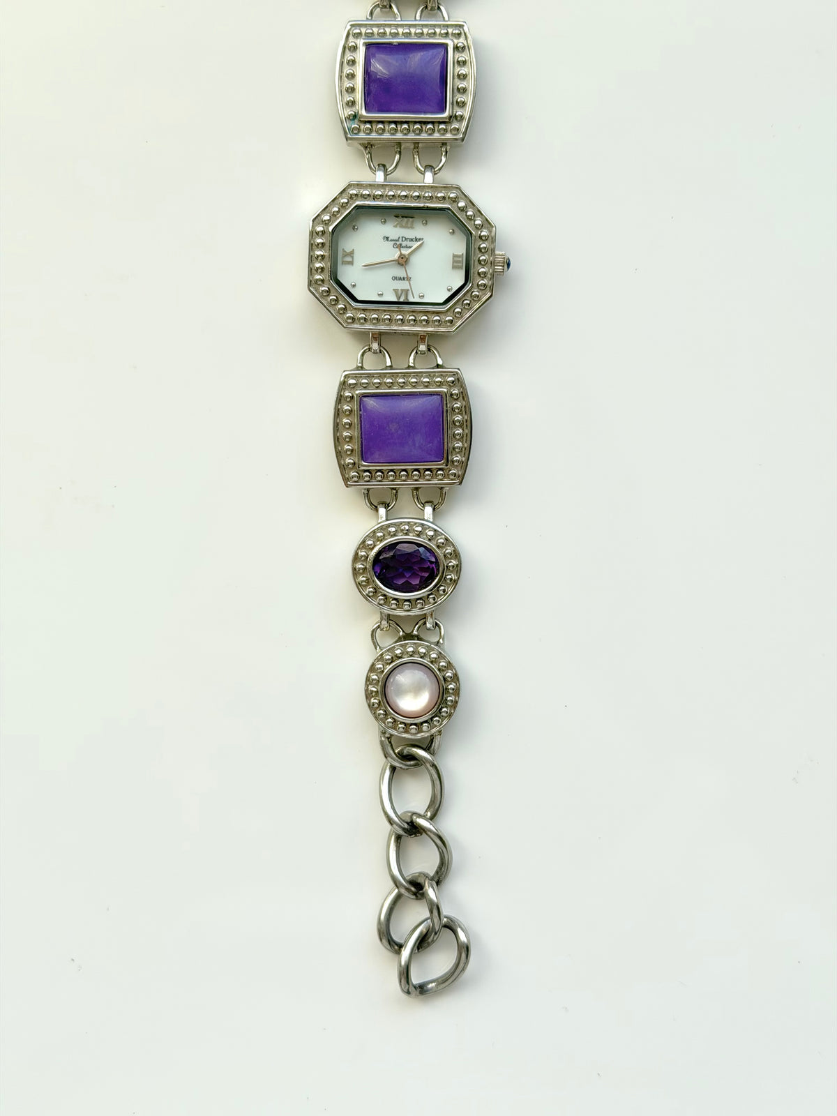 Purple Gems Silver Watch