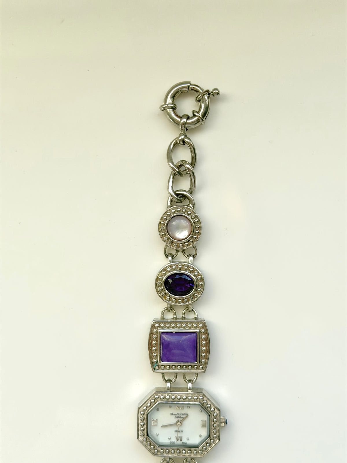 Purple Gems Silver Watch