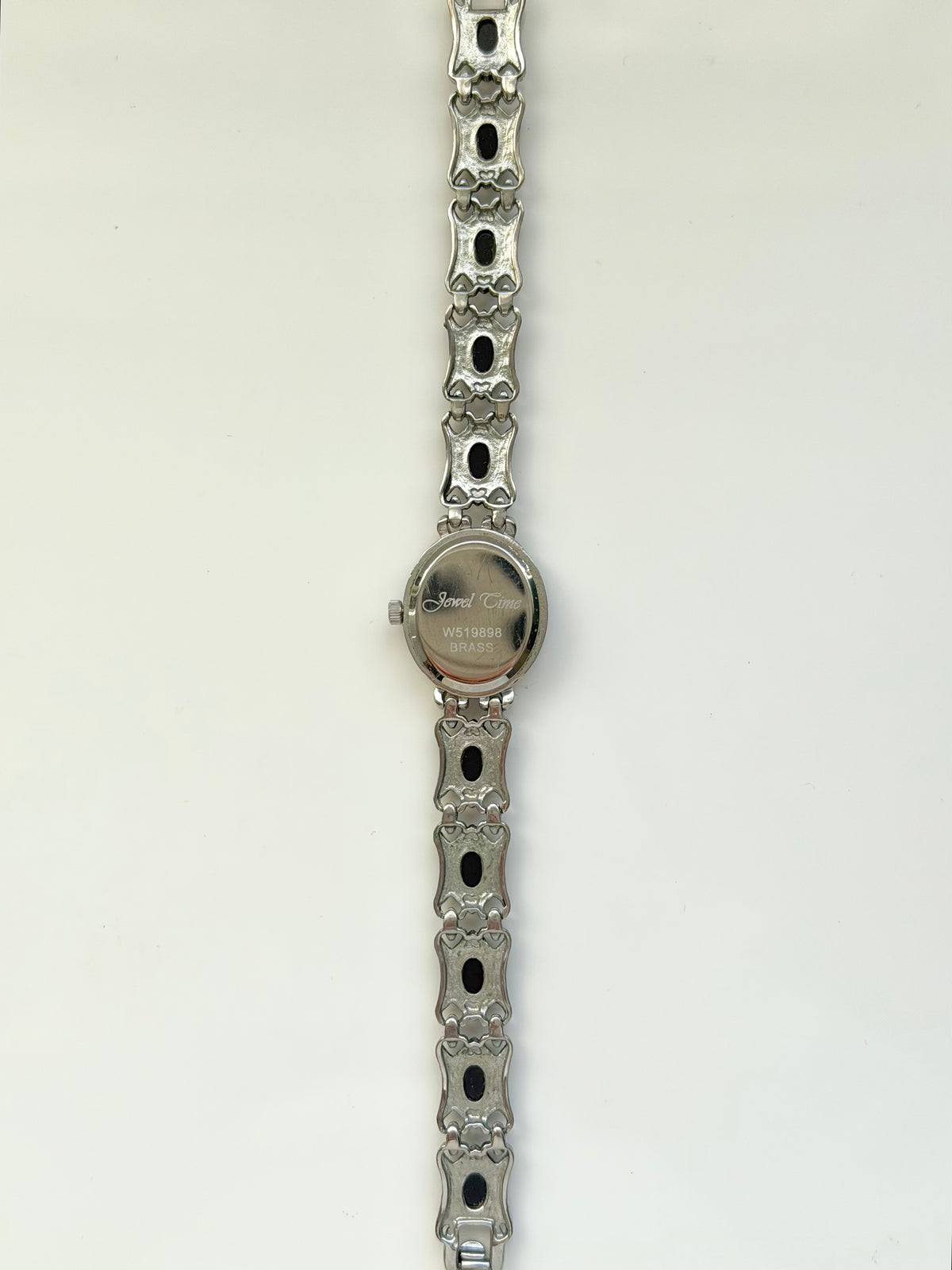 Silver Black Gem Watch