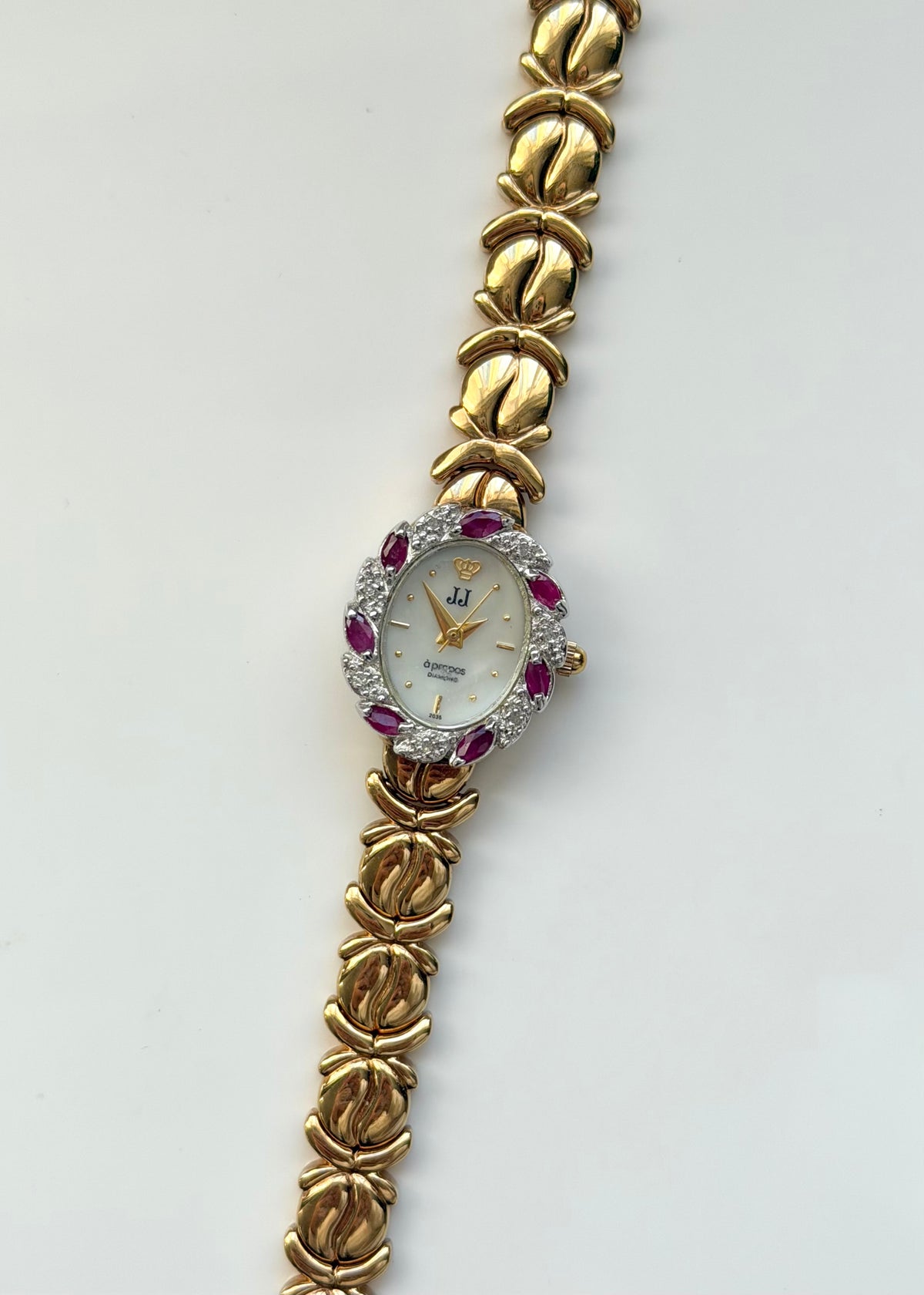 Genuine Rubies & Diamonds Gold Watch by Jules Jurgensen