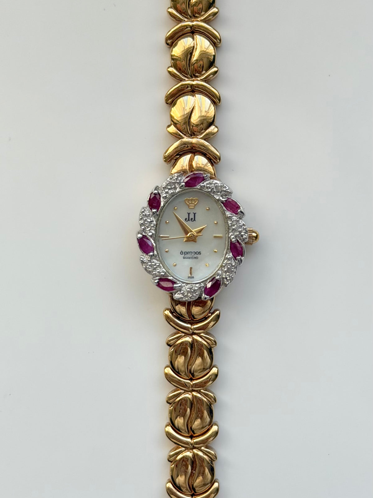 Genuine Rubies & Diamonds Gold Watch by Jules Jurgensen